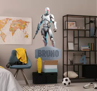 Cyber warrior video game decal - TenStickers