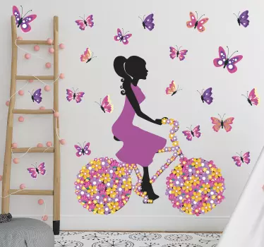 Cycling butterflies butterfly wall decal - TenStickers
