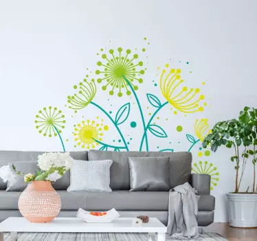 Dandelion flower wall decal - TenStickers
