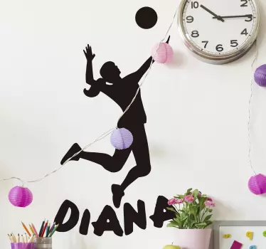 Diana Playing Volleyball sports wall sticker - TenStickers