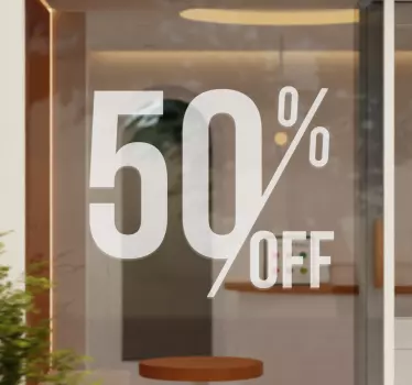 Discounts shop window decal - TenStickers