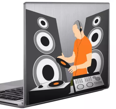 Dj laptop sticker - TenStickers