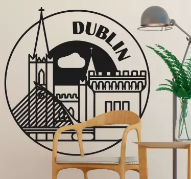 Dublin badge City Sticker - TenStickers