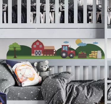 Farm tractor  Kids Bedroom wall sticker - TenStickers