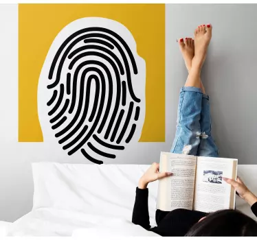 Fingerprint abstract art vinyl wall art - TenStickers