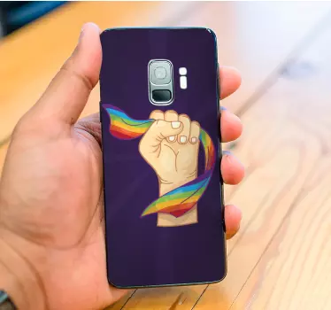 Fist with Rainbow Samsung stickers - TenStickers