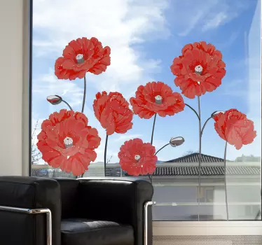 Flower wall sticker flower bloom arrangement - TenStickers