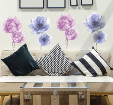 Flowers flower wall decal - TenStickers