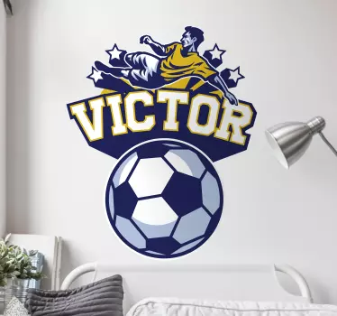 Football Customisable Sticker - TenStickers