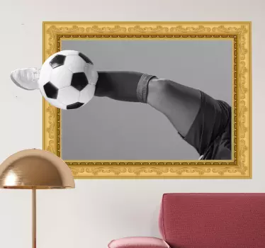 3D Football Frame decal - TenStickers
