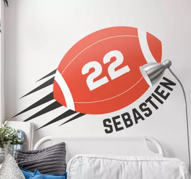 Football sticker customizable football design - TenStickers