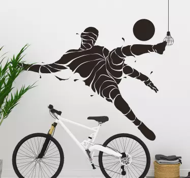 Football sticker dynamic goalkeeper move - TenStickers