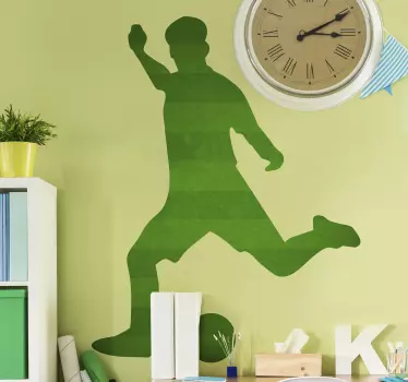 Football sticker football player silhouette - TenStickers
