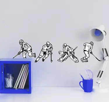 Football sticker hockey player motion - TenStickers