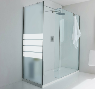 Four solid monocolor stripes shower decal - TenStickers