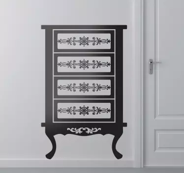 French Cabinet Decorative Sticker - TenStickers
