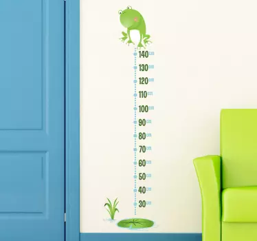 Frog Height Chart kids room wall sticker - TenStickers