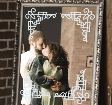 Geometric angle mirror wall sticker - TenStickers