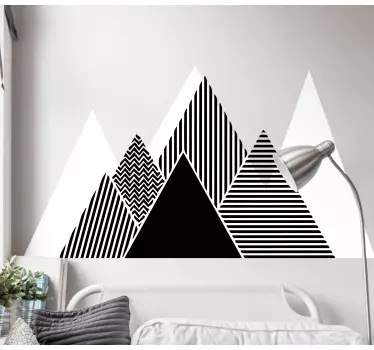 Geometric wall sticker creative mountain peaks - TenStickers