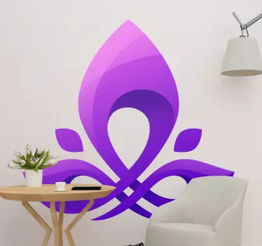 Geometric wall sticker elegant purple design - TenStickers