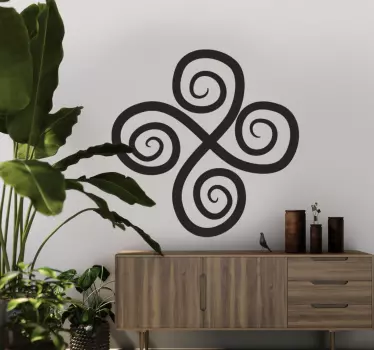 Geometric wall sticker elegant spin design - TenStickers