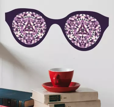 Geometric wall sticker geometric sunglasses pattern - TenStickers