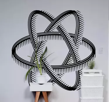 Geometric wall sticker intertwined pattern - TenStickers