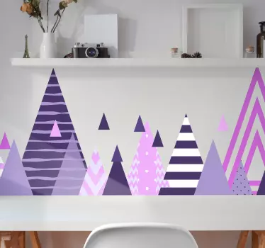 Geometric wall sticker pine cone shapes - TenStickers