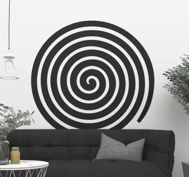 Geometric wall sticker spiral element design - TenStickers