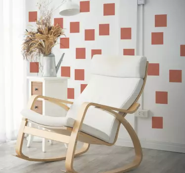 Geometric wall sticker square block designs - TenStickers