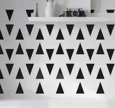 Geometric wall sticker triangle pattern design - TenStickers