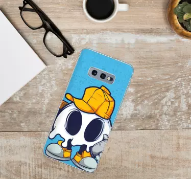Ghost design with hat Samsung stickers - TenStickers