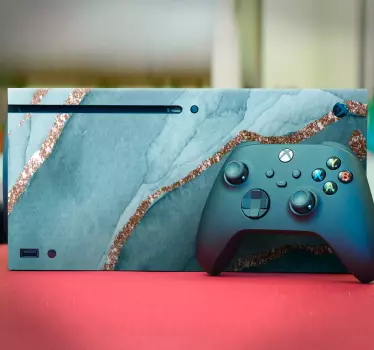 White veined marble xbox wrap - TenStickers