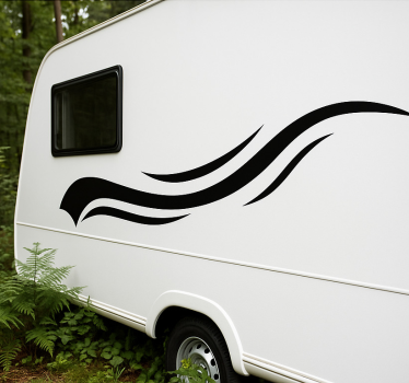 Golvende stickers campervan decal - TenStickers
