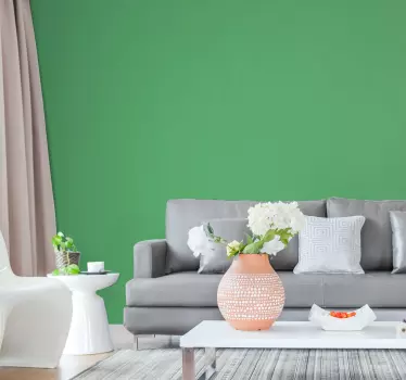 Living room wall sticker green living space - TenStickers