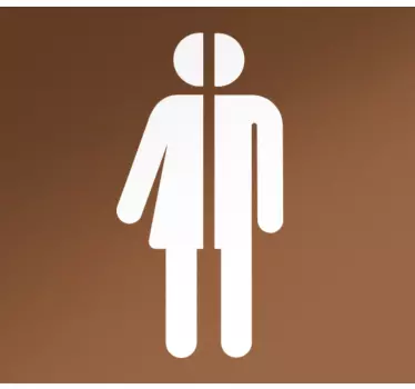 Half person toilet sign  glass door sticker - TenStickers