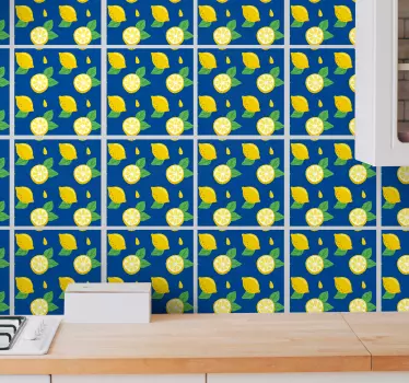 Hand draw lemons tile transfer decal - TenStickers