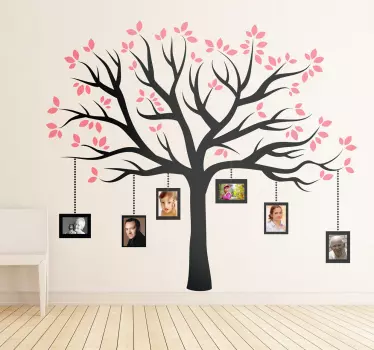 Hanging Frames Tree Kids Room Wall Sticker - TenStickers