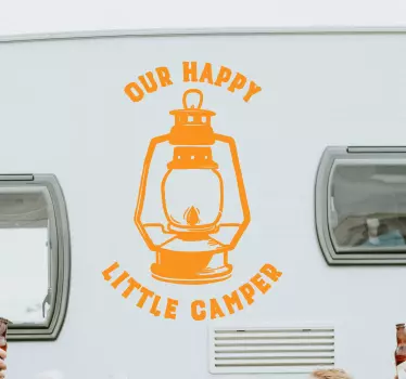 Happy Camper Motorhome car decal - TenStickers