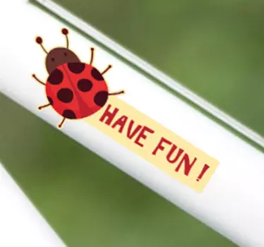 Have Fun Ladybug Bike Decal - TenStickers
