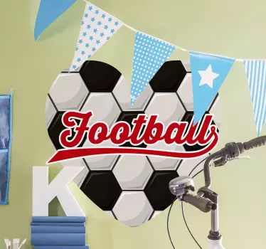 Affection Football Heart football sticker - TenStickers