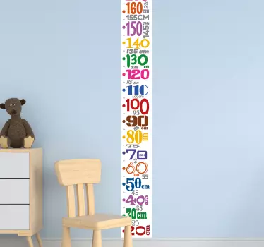 Height chart wall sticker height measurement chart - TenStickers