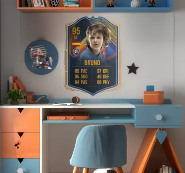 Heroes card football wall sticker - TenStickers