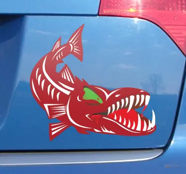 Hungry Barracuda Decal - TenStickers