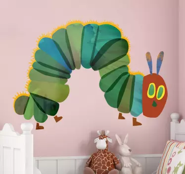 Hungry caterpillar insect kids room wall sticker - TenStickers