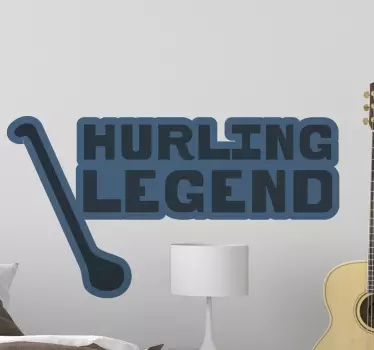 Hurling Legend wall decal - TenStickers