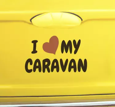 I Love Caravanas vehicle vinyl decal - TenStickers