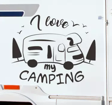 I love my camping vehicle vinyl sticker - TenStickers