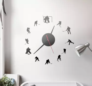 Ice Hockey Clock clock decal - TenStickers