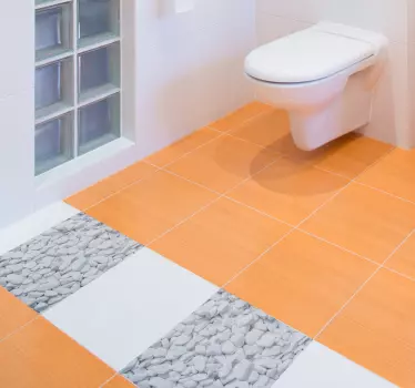 Imitation stone  vinyl decal floor tile - TenStickers
